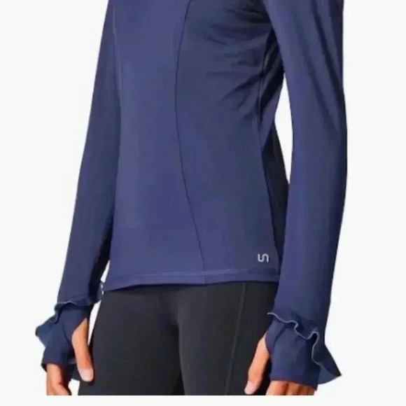 Urban Savage Ruffle Long Sleeve Top navy/lake - Picture 2 of 3